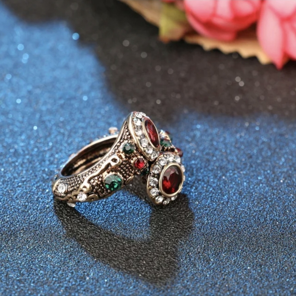 Turkish Vintage Style Exaggerated Ring for Women,Ottoman,ByzantianWeddingGift - Picture 6 of 9